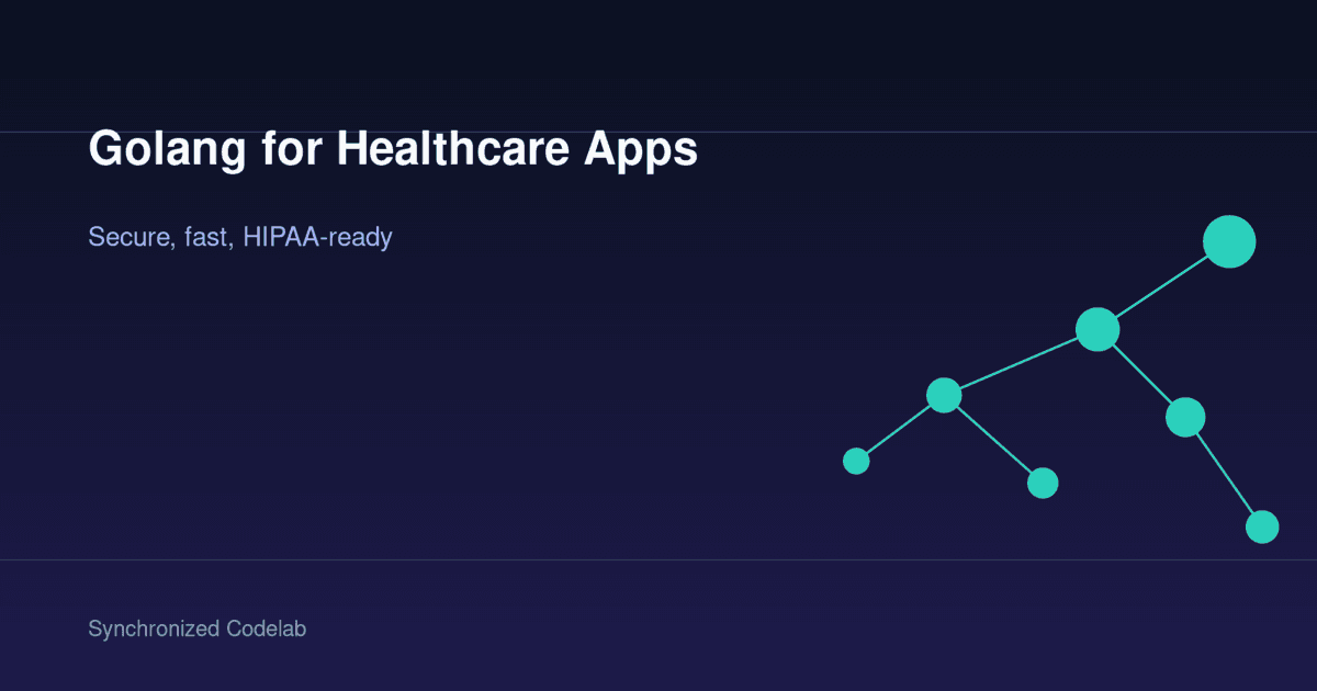 Image for Golang for Healthcare Application Development: Secure, Fast, HIPAA-Ready