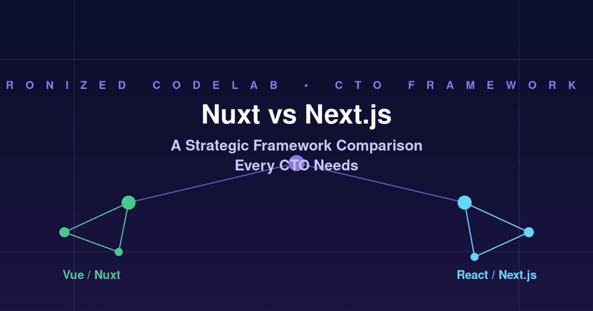 Image for Nuxt vs Next.js: A Strategic Framework Comparison Every CTO Needs